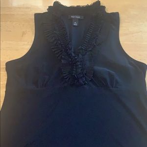 Black sleeveless blouse